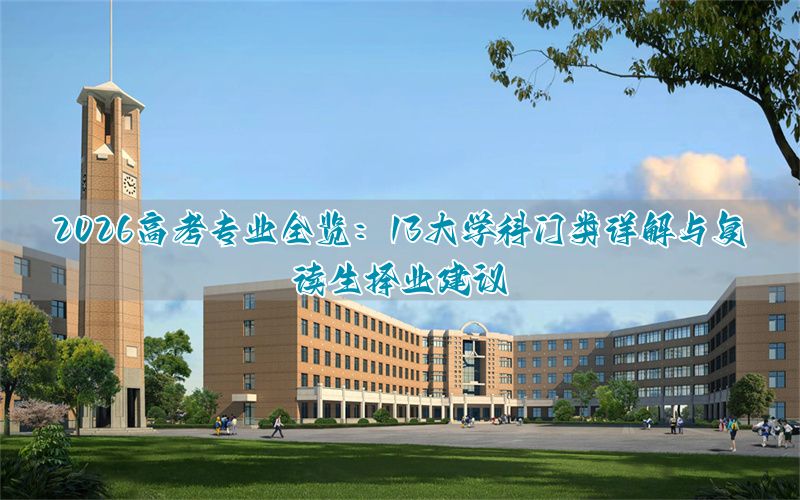 2026高考专业全览：13大学科门类详解与复读生择业建议